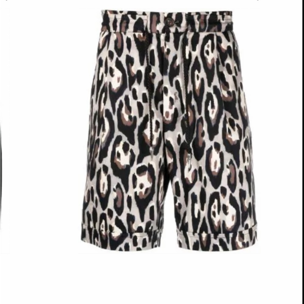 Roberto Cavalli mix print shirt and bermuda shorts
